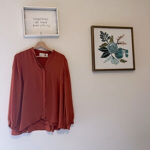 Chicos Burnt Orange Blouse, Size 1